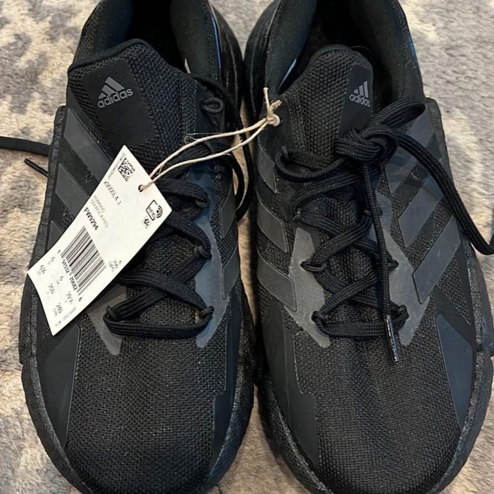 Adidas Black Boost running shoe